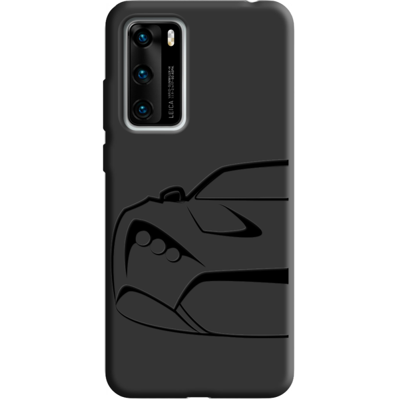 Черный чехол BoxFace Huawei P40 Sportcar