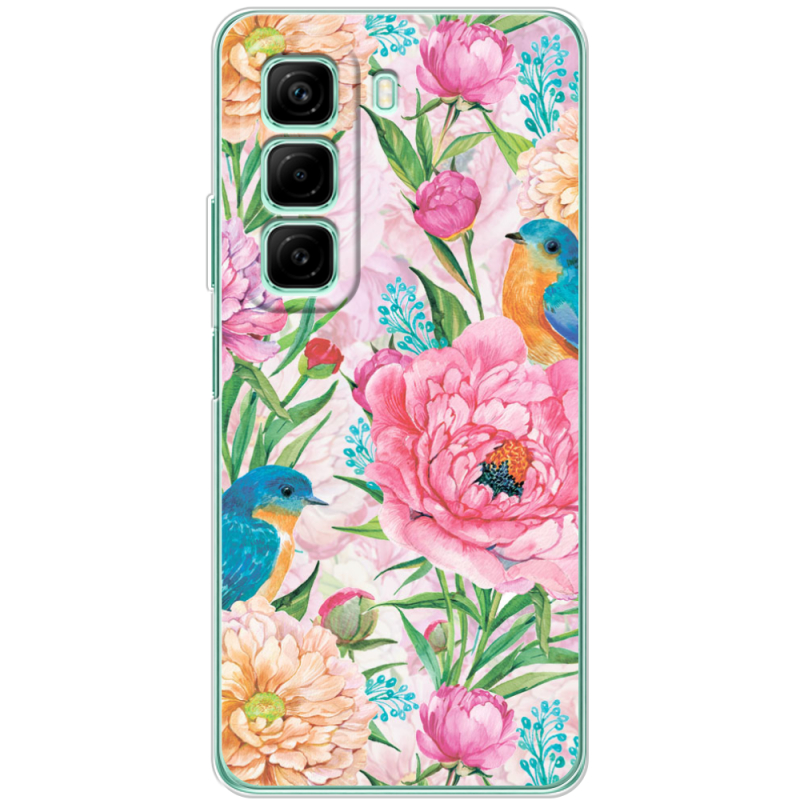 Чехол BoxFace Infinix Hot 50 Birds in Flowers