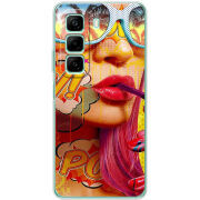 Чехол BoxFace Infinix Hot 50 Yellow Girl Pop Art