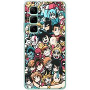 Чехол BoxFace Infinix Hot 50 Anime Stickers