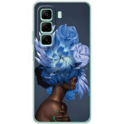 Чехол BoxFace Infinix Hot 50 Exquisite Blue Flowers