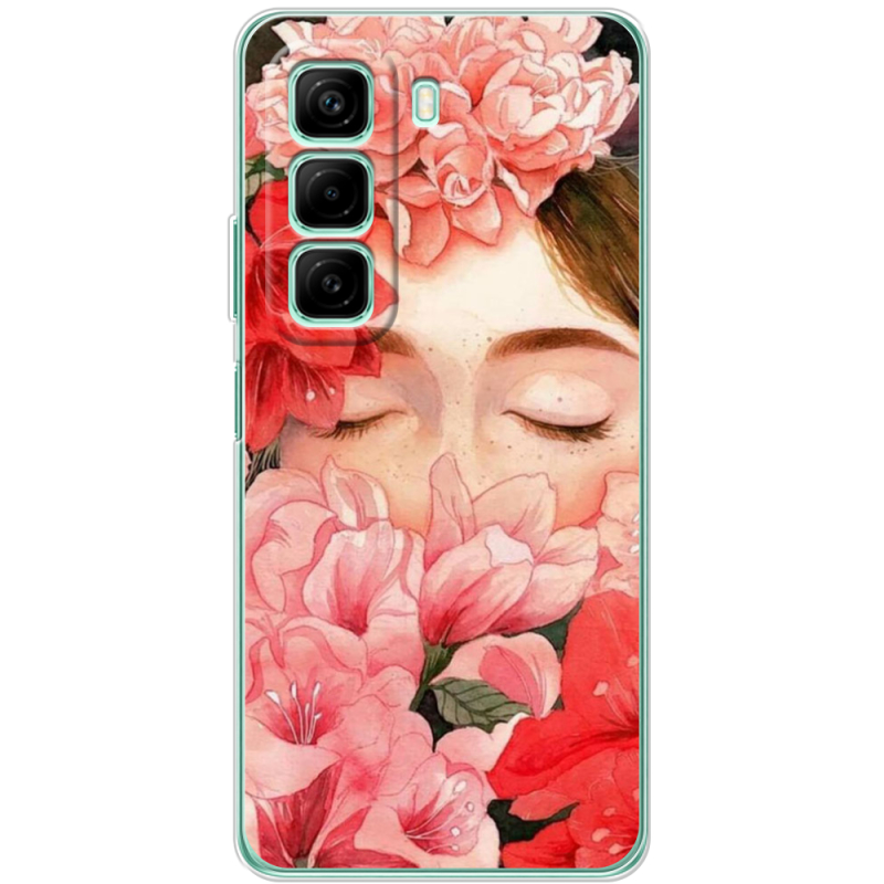 Чехол BoxFace Infinix Hot 50 Girl in Flowers