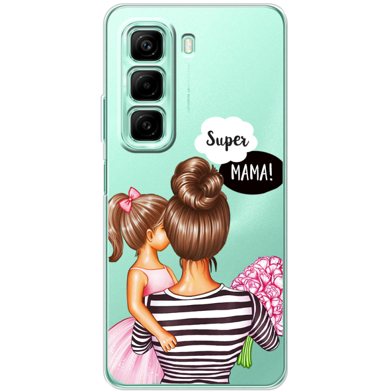 Прозрачный чехол BoxFace Infinix Hot 50 Super Mama and Daughter