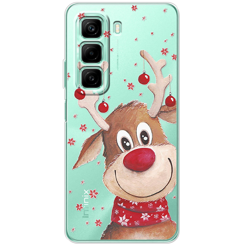 Прозрачный чехол BoxFace Infinix Hot 50 Winter Deer