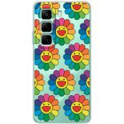 Прозрачный чехол BoxFace Infinix Hot 50 Hippie Flowers