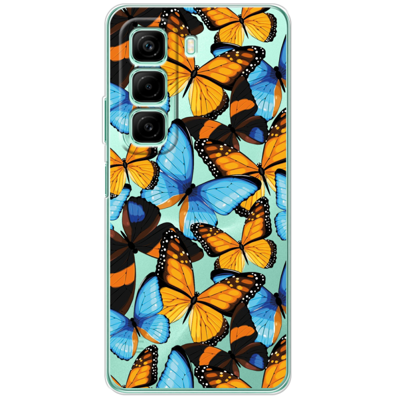 Прозрачный чехол BoxFace Infinix Hot 50 Butterfly Morpho