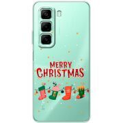 Прозрачный чехол BoxFace Infinix Hot 50 Merry Christmas