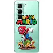 Прозрачный чехол BoxFace Infinix Hot 50 Super Mario