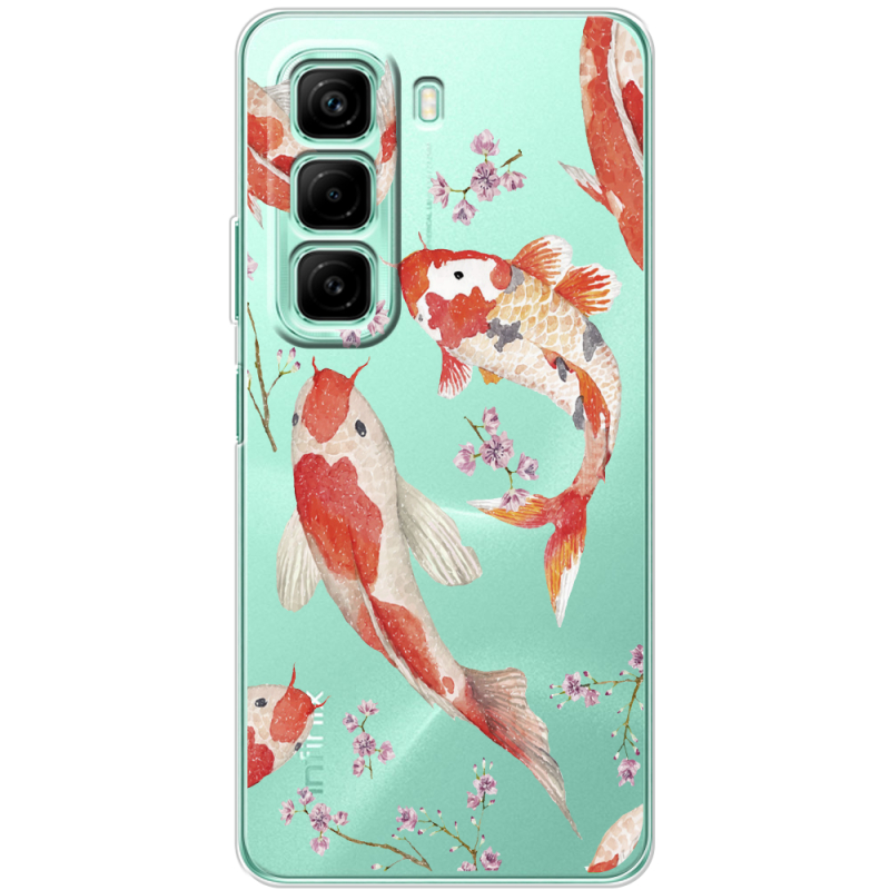 Прозрачный чехол BoxFace Infinix Hot 50 Japanese Koi Fish