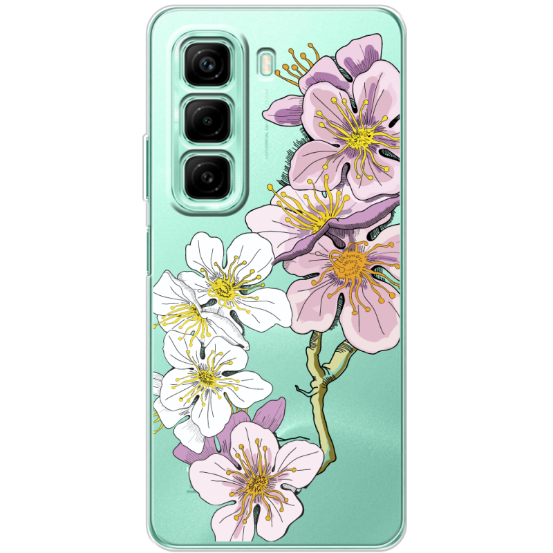 Прозрачный чехол BoxFace Infinix Hot 50 Cherry Blossom