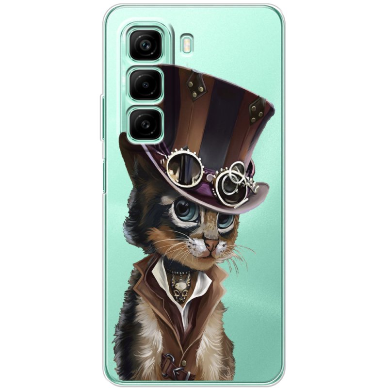 Прозрачный чехол BoxFace Infinix Hot 50 Steampunk Cat