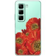 Прозрачный чехол BoxFace Infinix Hot 50 Red Poppies