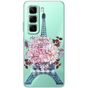 Чехол со стразами Infinix Hot 50 Eiffel Tower