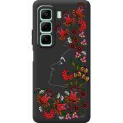 Черный чехол BoxFace Infinix Hot 50 3D Ukrainian Muse