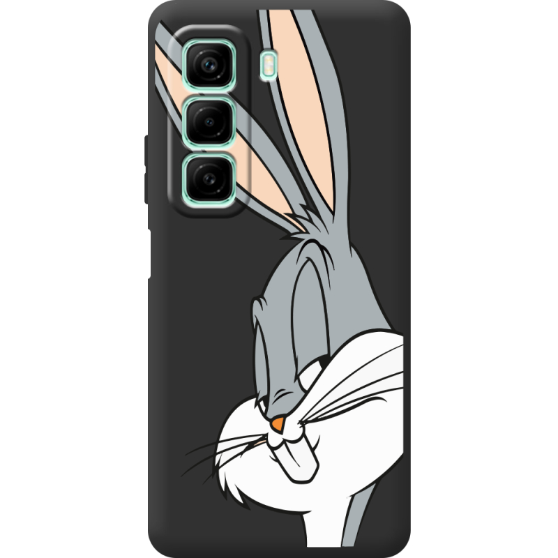 Черный чехол BoxFace Infinix Hot 50 Lucky Rabbit