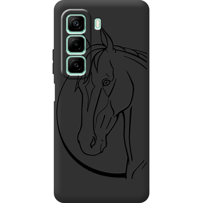 Черный чехол BoxFace Infinix Hot 50 Horse