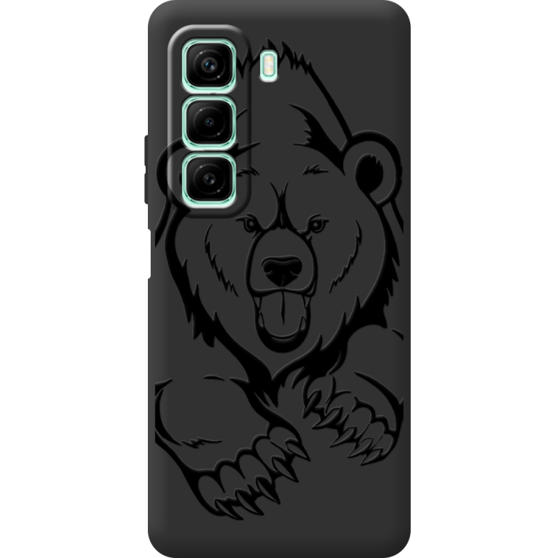 Черный чехол BoxFace Infinix Hot 50 Grizzly Bear