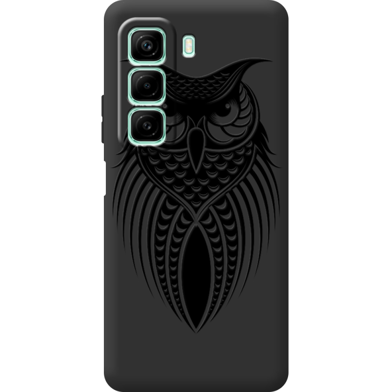 Черный чехол BoxFace Infinix Hot 50 Owl