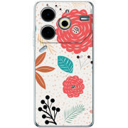 Чехол BoxFace Tecno POVA 6 Neo Line Flowers