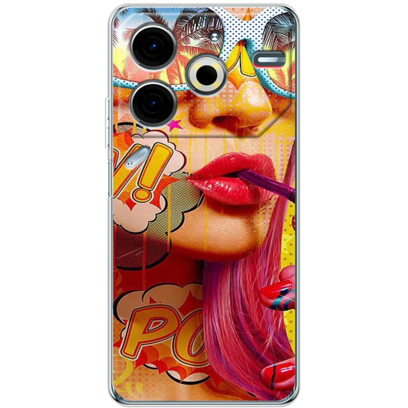 Чехол BoxFace Tecno POVA 6 Neo Yellow Girl Pop Art