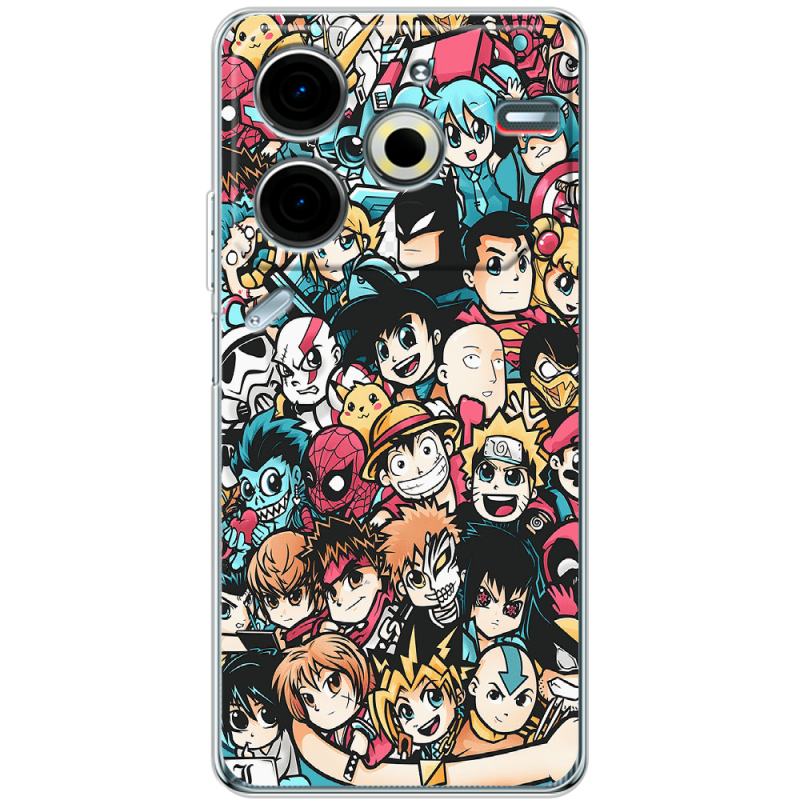 Чехол BoxFace Tecno POVA 6 Neo Anime Stickers