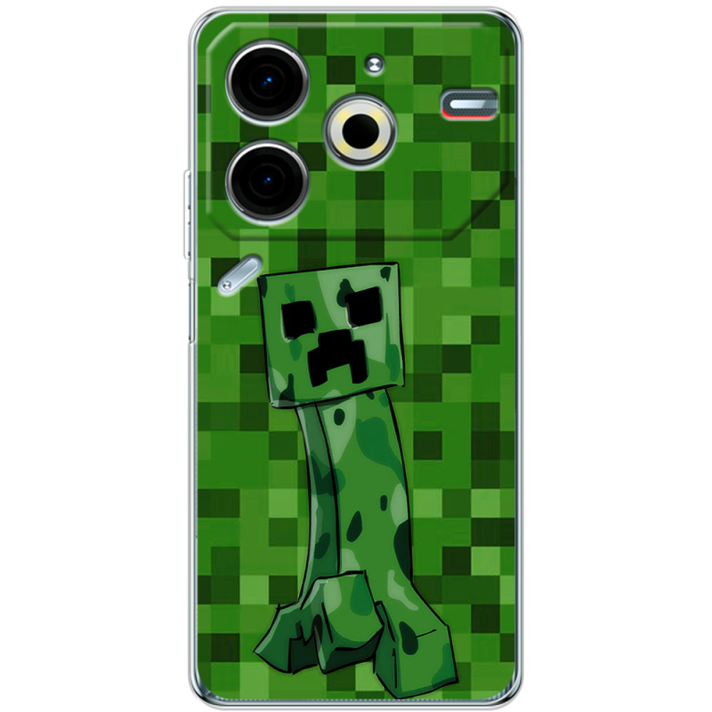 Чехол BoxFace Tecno POVA 6 Neo Minecraft Creeper