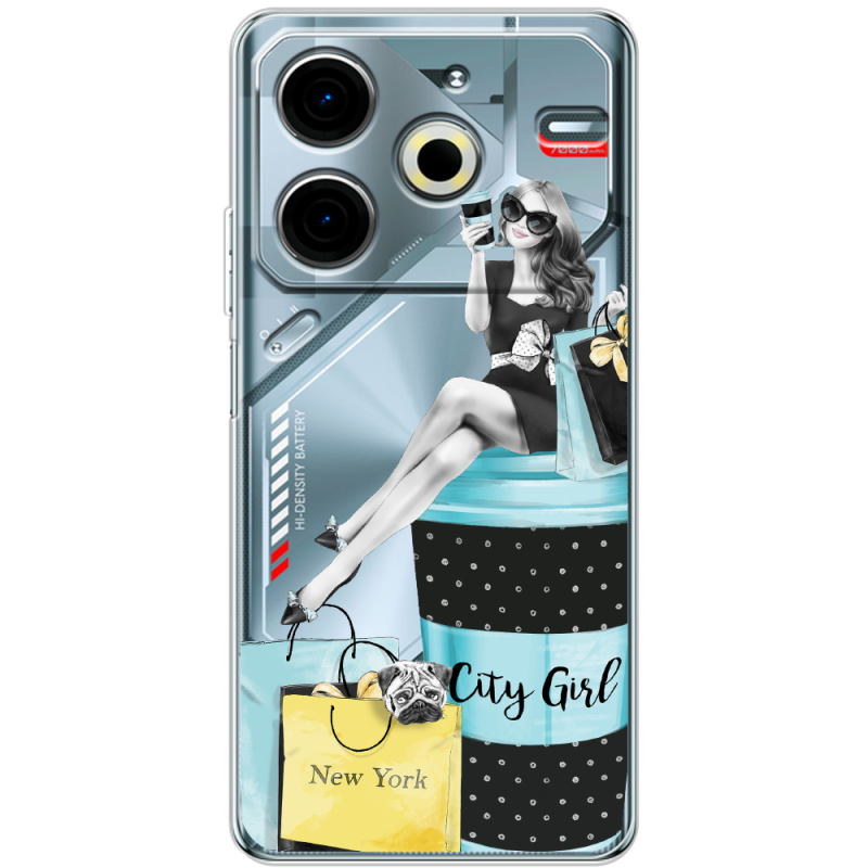 Прозрачный чехол BoxFace Tecno POVA 6 Neo City Girl