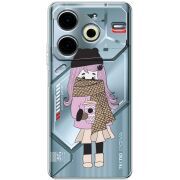 Прозрачный чехол BoxFace Tecno POVA 6 Neo Winter Morning Girl