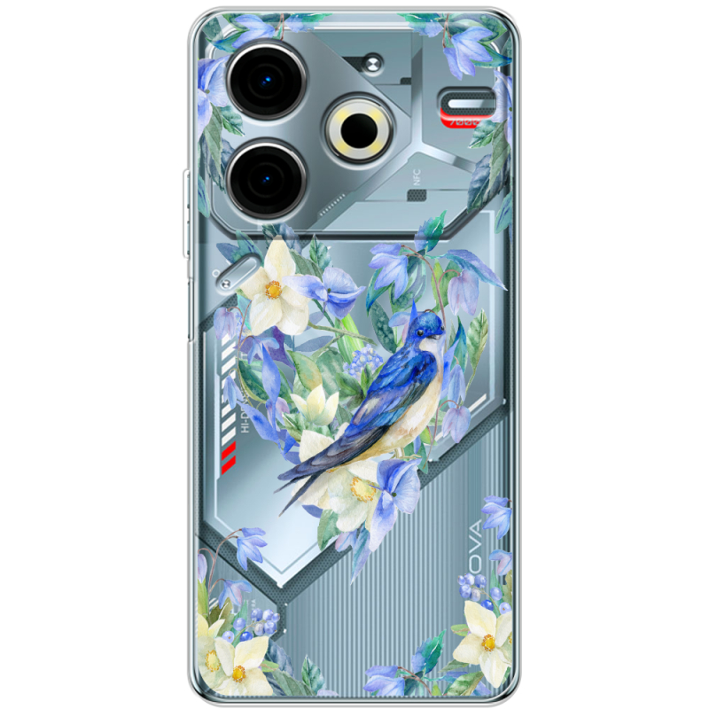 Прозрачный чехол BoxFace Tecno POVA 6 Neo Spring Bird