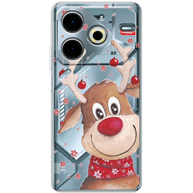 Прозрачный чехол BoxFace Tecno POVA 6 Neo Winter Deer