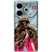 Прозрачный чехол BoxFace Tecno POVA 6 Neo Queen and Princess