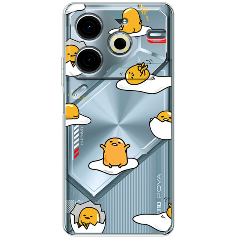 Прозрачный чехол BoxFace Tecno POVA 6 Neo Gudetama