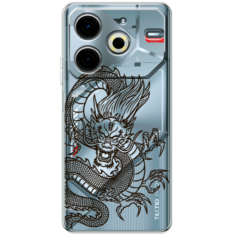 Прозрачный чехол BoxFace Tecno POVA 6 Neo Chinese Dragon