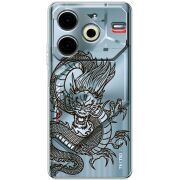 Прозрачный чехол BoxFace Tecno POVA 6 Neo Chinese Dragon