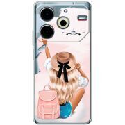 Прозрачный чехол BoxFace Tecno POVA 6 Neo Travel Girl