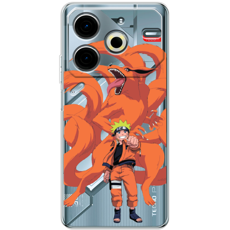 Прозрачный чехол BoxFace Tecno POVA 6 Neo Naruto and Kurama