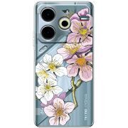 Прозрачный чехол BoxFace Tecno POVA 6 Neo Cherry Blossom