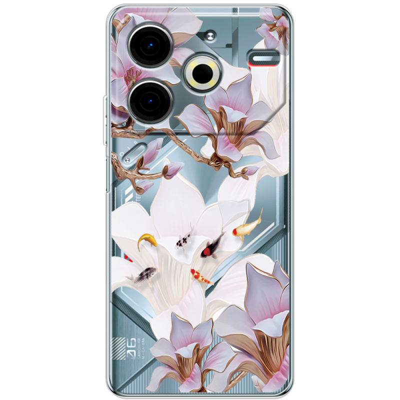 Прозрачный чехол BoxFace Tecno POVA 6 Neo Chinese Magnolia