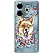 Прозрачный чехол BoxFace Tecno POVA 6 Neo Winking Fox