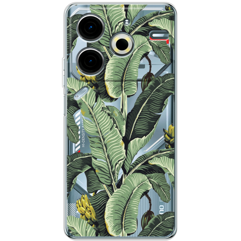 Прозрачный чехол BoxFace Tecno POVA 6 Neo Banana Leaves