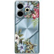 Прозрачный чехол BoxFace Tecno POVA 6 Neo Floral