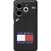 Черный чехол BoxFace Tecno POVA 6 Neo Tommy Print