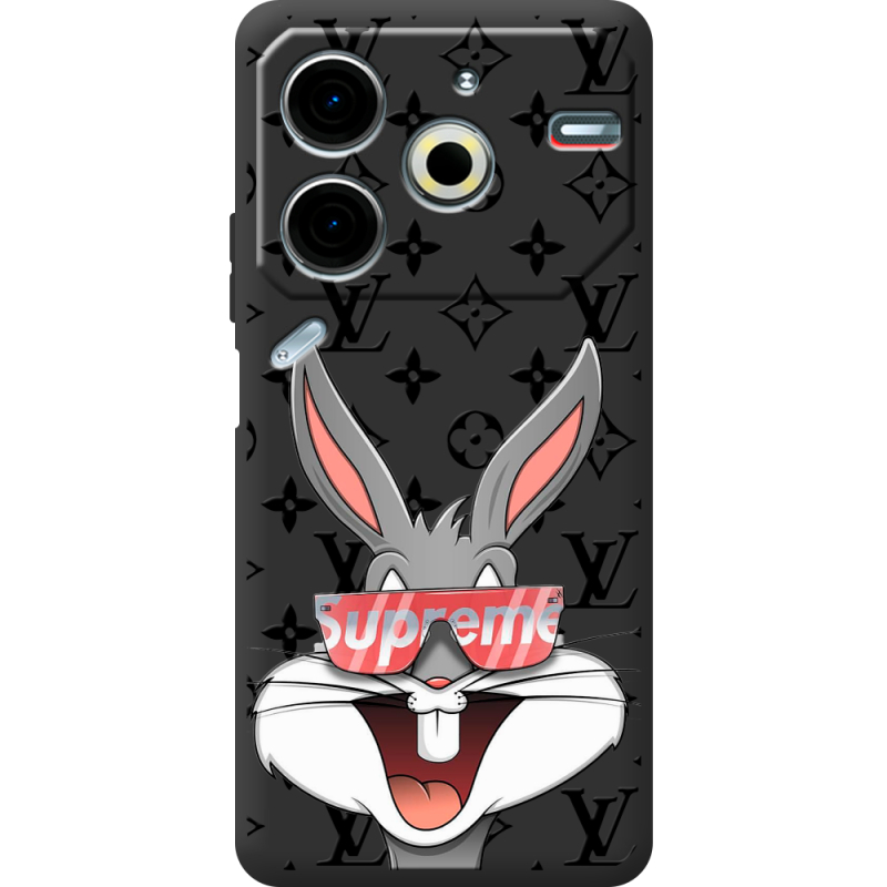 Черный чехол BoxFace Tecno POVA 6 Neo looney bunny