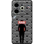 Черный чехол BoxFace Tecno POVA 6 Neo Man Pattern