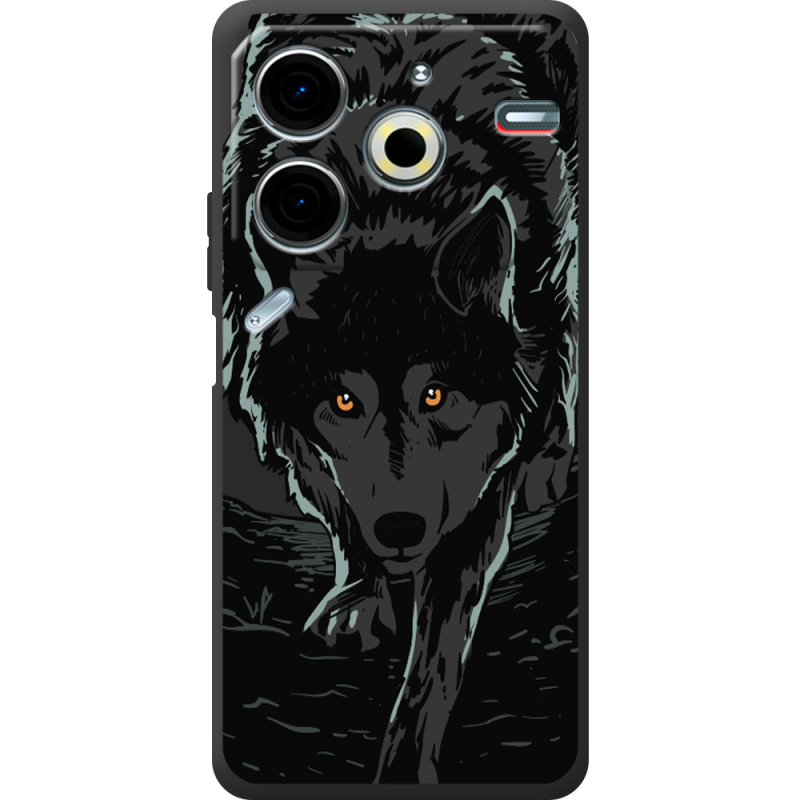 Черный чехол BoxFace Tecno POVA 6 Neo Wolf