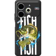 Черный чехол BoxFace Tecno POVA 6 Neo Fish