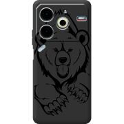 Черный чехол BoxFace Tecno POVA 6 Neo Grizzly Bear