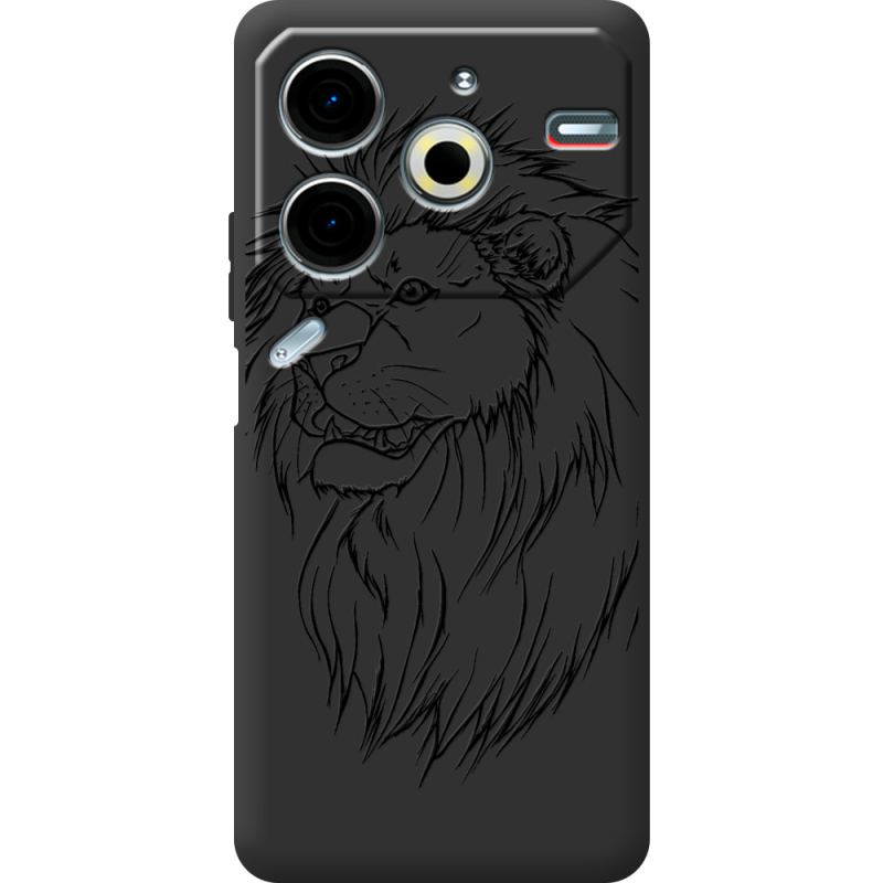 Черный чехол BoxFace Tecno POVA 6 Neo Lion