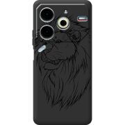 Черный чехол BoxFace Tecno POVA 6 Neo Lion