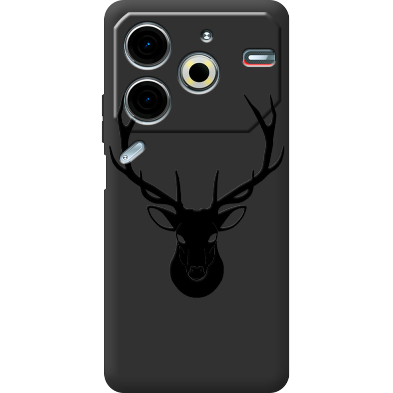 Черный чехол BoxFace Tecno POVA 6 Neo Deer